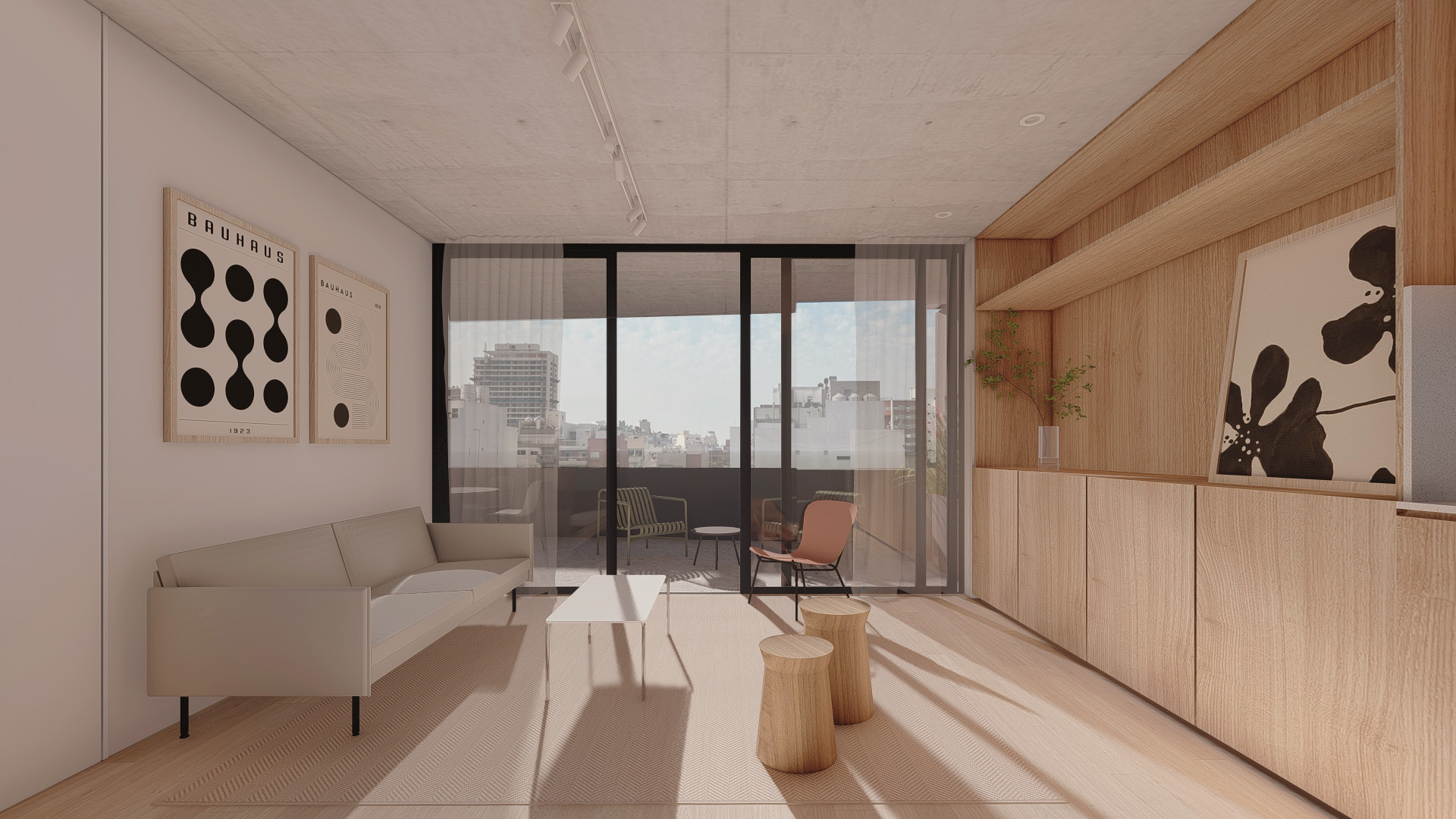 ARRIBEÑOS 3750, 4°A - 2 Ambientes con Balcón  con parrilla y Full Amenities.