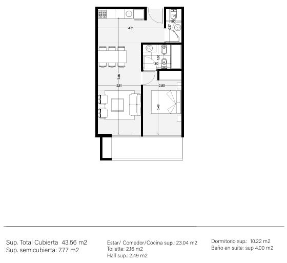 Echeverria 4962 3°A Modernos dos ambientes a estrenar. - Copia