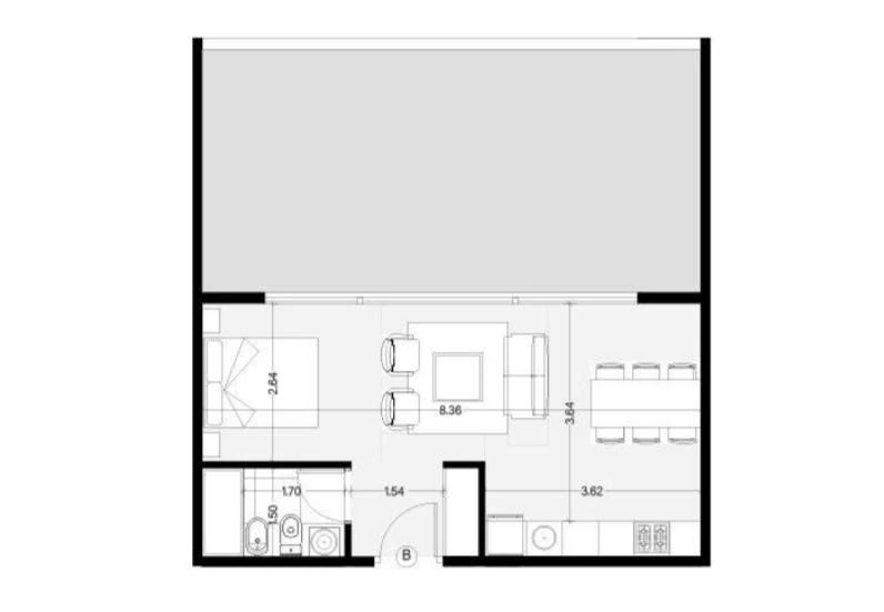Imagen 9 de ¡Monoambiente Único Y Divisible Con Terraza Propia!